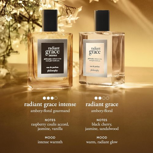 Philosophy Radiant Grace Intense Eau De Parfum - Ambery Floral Women's Perfume - Long-Lasting Luxury Fragrance with Raspberry, Jasmine & Vanilla