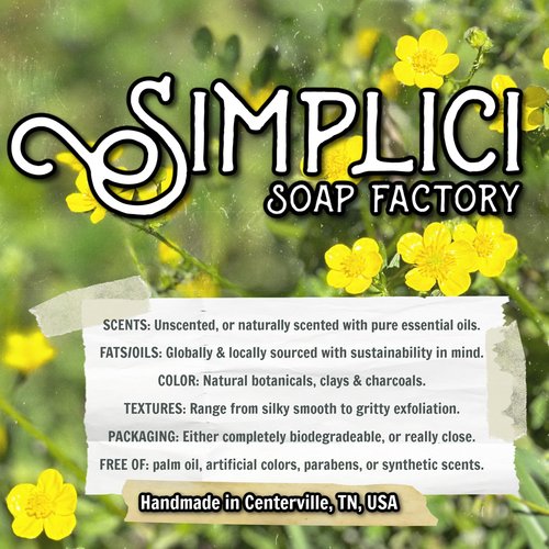 Simplici Lemongrass Natural Soap (smooth + pure essential oils) 6 Bar Value Bag. Palm Free.