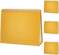PATIKIL Desk Calendar Base - 4 Pack Flip Calendar Stand | 8.3 x 6.7 Inch Pearl Paper for DIY Home Office Decor