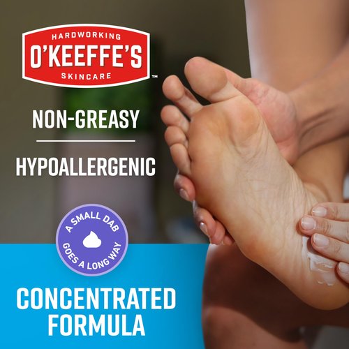 O'Keeffe's for Healthy Feet Night Treatment Foot Cream - 3 oz Tube (2 Pack) - Guaranteed Overnight Relief for Extremely Cracked, Dry Feet, Repairing Skincare, Instantly Boosts and Retains Moisture Levels