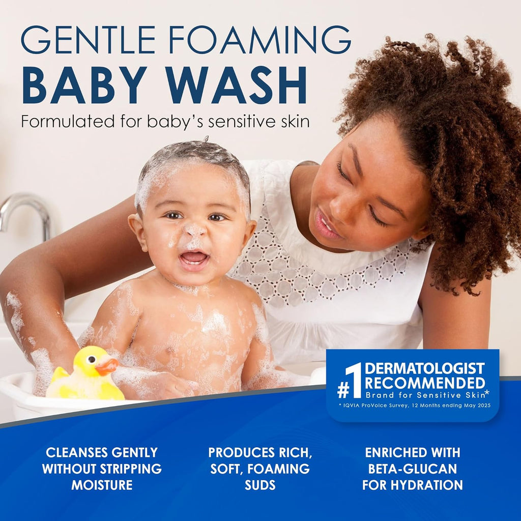 Vanicream Foaming Wash for Baby - Gentle Tear-Free Shampoo & Body Wash | 8 Oz, Moisturizing Formula for Sensitive Skin