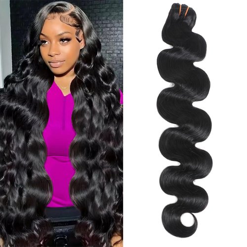 PIAPIA 16A Raw Body Wave Human Hair Bundles Human Hair 100% Unprocessed Brazilian Boutique Virgin Hair Extensions,Double Wefts,Triple Lifespan (Body Wave 1 Bundle, 16 inch)