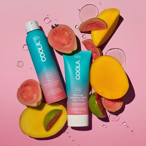 COOLA Organic Sunscreen SPF 50 - Vegan & Gluten-Free Sunblock Spray for Daily Skin Protection | Guava Mango