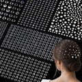 Teenitor 2662 Pcs Hair Gems Hair Pearls Face Gems, 12 Sheets Self Adhesive Face and Hair Jewels Bling Hair Accessories, Hair Face Jewels 3/4/5/6/8mm Hair Pearls Gems Stick on for Hair, Face, Crafts