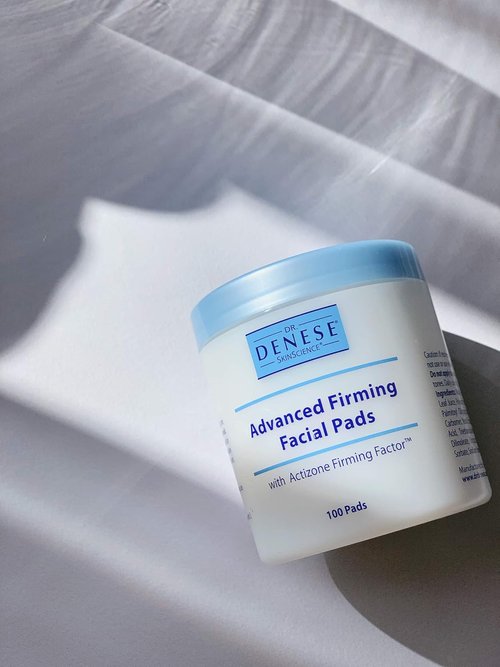 Dr. Denese SkinScience Advanced Firming Facial Pads - 100 Count Exfoliator with Glycolic Acid & Peptides for Radiant Skin