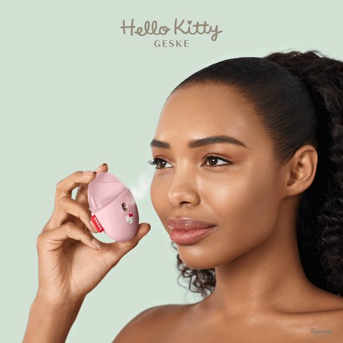 GESKE & Hello Kitty SmartAppGuided™ Facial Hydration Refresher | 4 in 1 | Water Atomizer | Moisturizing Spray Machine | Face Mister | Humidifier for Natural Glow | Reduce Redness & Dry Skin