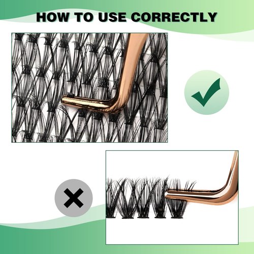 Lash Clusters 300pcs Eyelash Clusters 30D 0.07D Curl 12mm DIY Eyelash Extension KEYYOU Large Tray Volume Soft&Natural Individual Lashes(30D-0.07D,12）