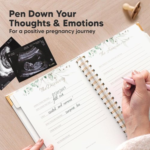 Alpine Pregnancy Journal | Beautiful 90-Page Hardcover Memory Book for First-Time Moms