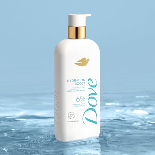 Dove Hydration Boost Serum Body Wash - Deeply Moisturizing with Hyaluronic Acid | 18.5 Fl Oz