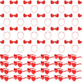 Yunsailing 48 Pcs Valentines Heart Head Boppers Headbands and Heart Sunglasses for Party Accessories(Red)