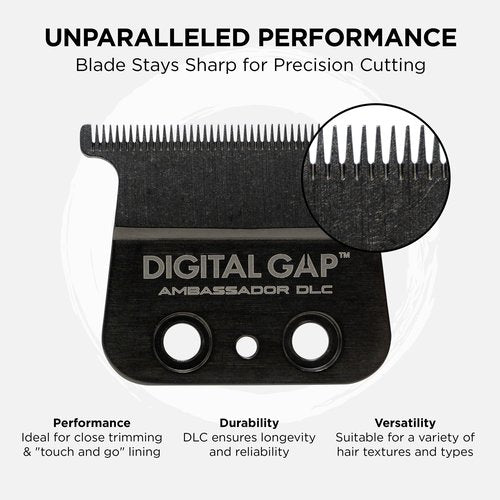 COCCO Digital Gap Ambassador DLC Trimmer Blade, ADGT-DLC Replacement Blade Designed for Hyper Veloce Pro and Veloce Pro Trimmers