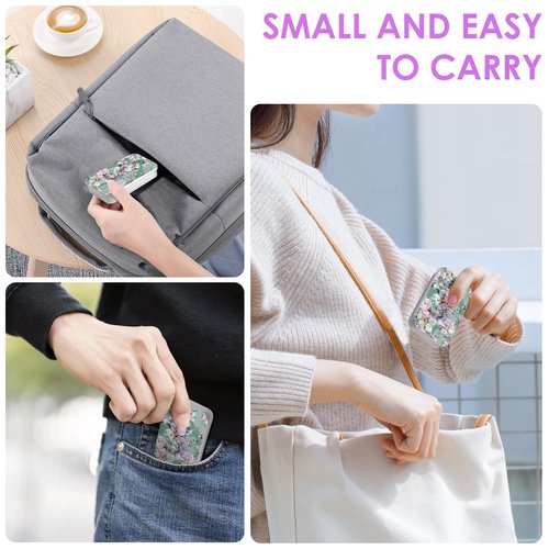 Gerkia 2Pack Travel Floss Picks Case, Refillable Portable Floss Pick Holder and Dispenser, Small Tin Box Containers.