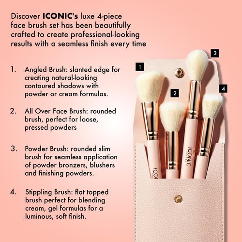 ICONIC LONDON Handbag Glam Face Brush Set