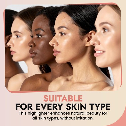 Organic Highlighter Makeup Powder, Diamond Dust - Talc-Free, Lightweight & Vegan Shimmer Highlighter for Radiance on Face, Body & Collarbone - No Paraben, Cruelty-Free, Made in USA