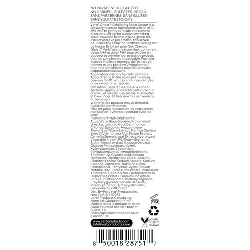 VERB Ghost Exfoliating Scalp Nectar - Lightweight 2 Fl Oz Serum for Product Buildup Removal | Vegan & Sulfate-Free