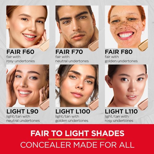 Mirabella Invincible Under Eye Concealer - Full Coverage Hydrating Formula for Dark Circles | Fair F60