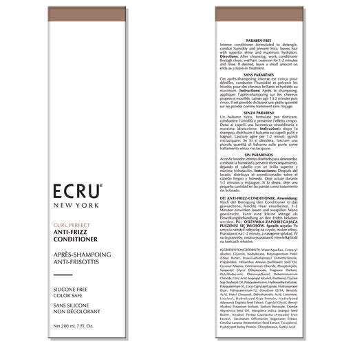 Ecru New York Curl Perfect Anti Frizz Conditioner, Curly Hair Conditioner, Anti Frizz Hair Products, 7oz