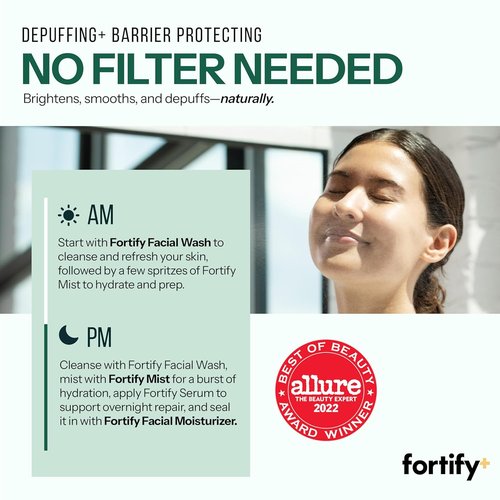 Fortify Skincare Niacinamide & Hyaluronic Acid Face Mist - Hydrating, Soothing, Anti-Aging Spray | 2.87 Oz