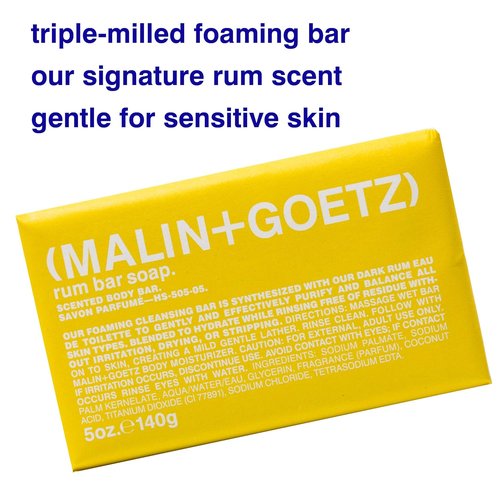 MALIN+GOETZ Rum Bar Soap - Triple-Milled Cleansing Bar with Glycerin | Hydrating + Moisturizing Formula (5 oz.)