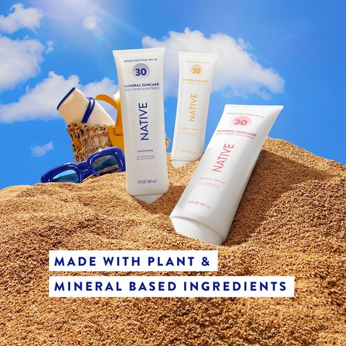 Native Tropical Breeze Sunscreen - SPF 30 Broad Spectrum Protection | 5 oz Lightweight Formula