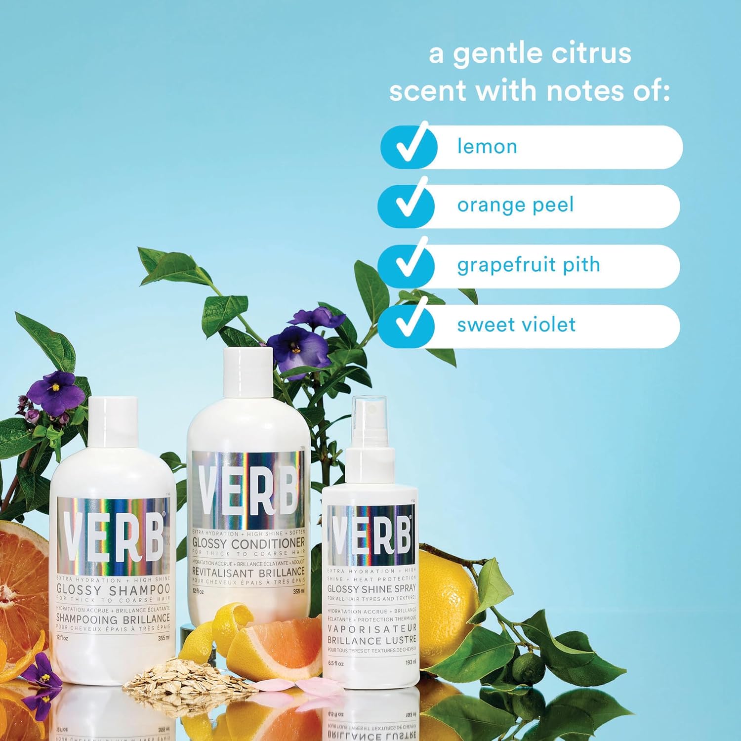 VERB Glossy Conditioner - Conditions, Detangles & Adds High Shine for Thick to Coarse Hair | Vegan & Sulfate-Free