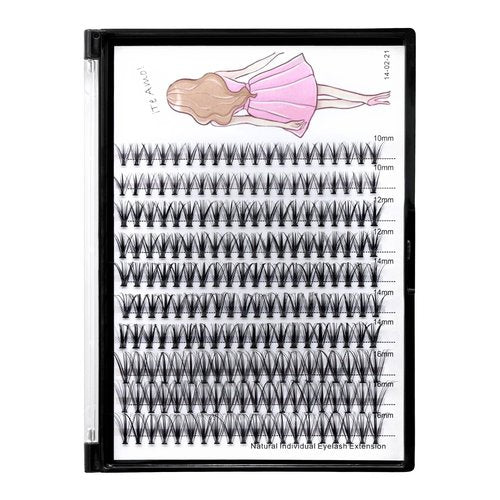 Dedila 8-22mm to Choose 20D/40D/60D/80D/100D Individual False Eyelashes Makeup Cluster Eyelashes Thickness 0.07mm D Curl Natural long Black Soft 3D Eye Lashes Extensions (20D-10-12-14-16MM Kit)