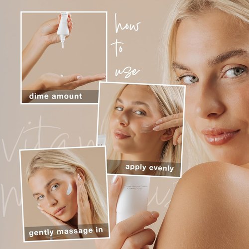 Hair Craft Co. Vitamin C Moisturizer - Brightening Face Cream for Radiance | 1.7oz - Anti-Aging & Hydrating for All Skin Types