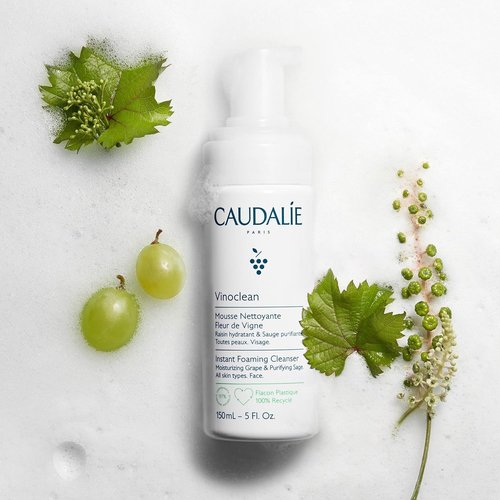 Caudalie Vinoclean Gentle Foaming Facial Cleanser - Instant Refresh for All Skin Types
