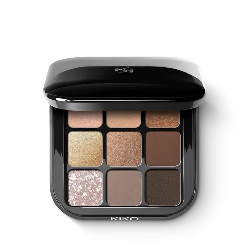 KIKO Milano Glamour Multi-Finish Eyeshadow Palette - 9 Versatile Shades for Stunning Looks