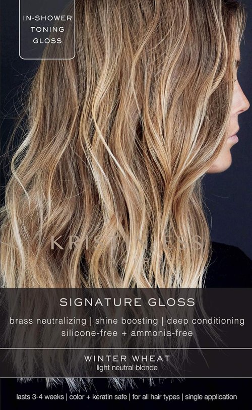 Kristin Ess Hair Gloss - Winter Wheat Light Neutral Blonde | 4-Week Semi-Permanent Color & Shine Conditioner