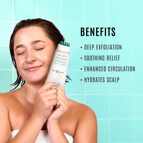 Malibu C Head Lab Scalp Scrub - Gentle Exfoliator with Activated Charcoal & Jojoba Esters - Vegan Hair Care (6 oz)