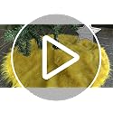 Yellow Fur Christmas Tree Skirt 36 Inch - Fluffy Faux Fur Holiday Decor