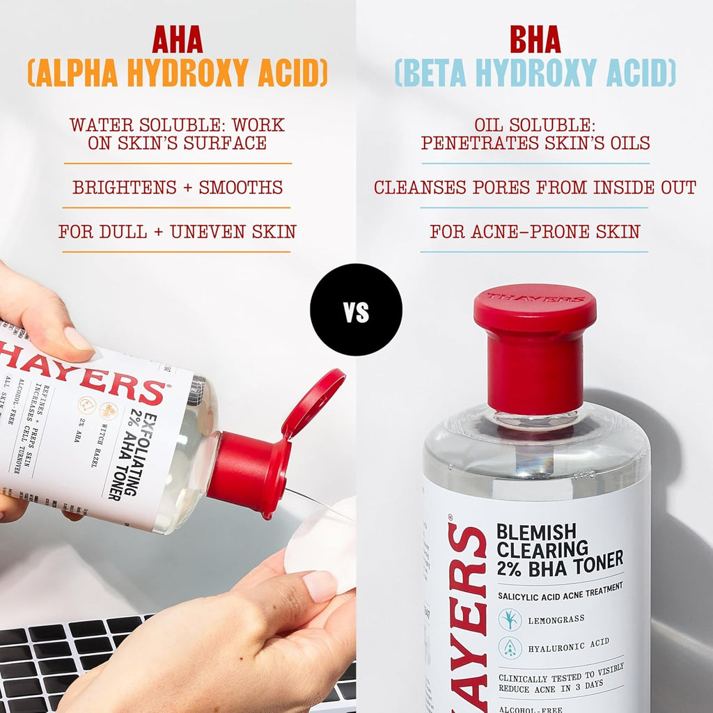 Thayers 2% AHA Exfoliating Toner - Brightening Formula with Glycolic & Lactic Acid | 12 Fl Oz