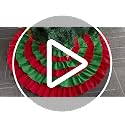 48 Inch Red and Green Ruffle Tree Skirt - Large Fluffy 6-Layer Christmas Decor