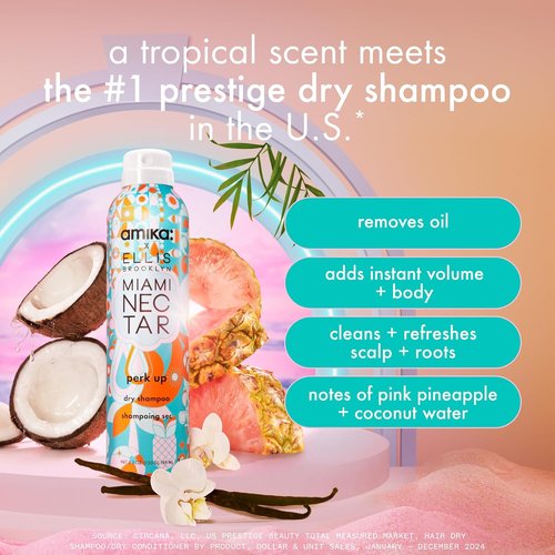 Amika Perk Up Talc-Free Dry Shampoo - Refresh Roots, Add Volume, No White Residue | All Hair Types