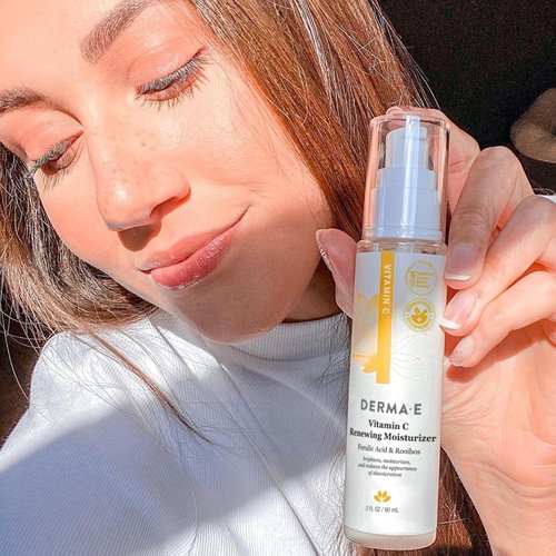 Derma E Vitamin C Face Moisturizer - Brightening & Hydrating Anti-Aging Cream | 2 Oz