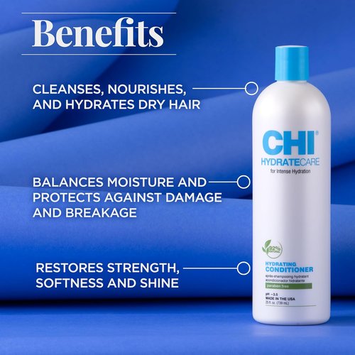 CHI HydrateCare Hydrating Conditioner - Balance Moisture & Protect Against Damage | 25 Oz, Sulfate-Free