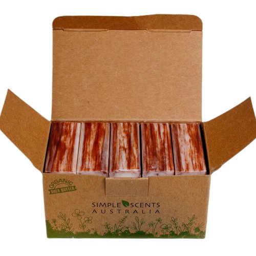 Simple Scents Australia Patchouli Scented Natural Soap Bars (5 Bars), 3.5oz Moisturizing French Triple Milled Soap Bars Enriched with Shea Butter - Pure Plant Oil Bath & Body