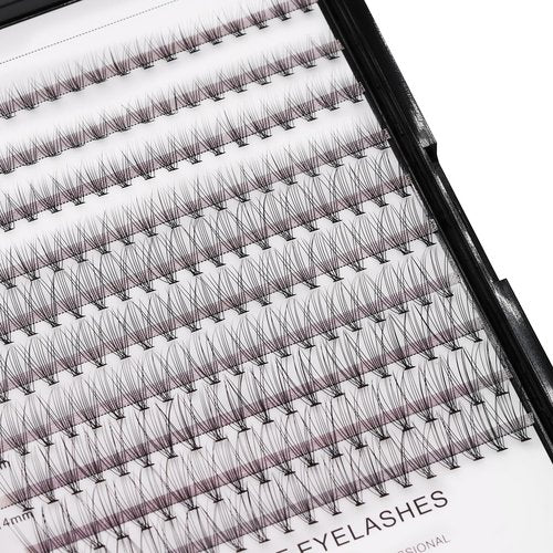 Bodermincer Large Tray 20D Cluster 0.07C,10 Lines,8-10-12-14mm Mixed,10-12-14-16mm Mixed,Natural Long Individual Flare Lashes Cluster False Eyelashes (10D 8-10-12-14mm Mixed)