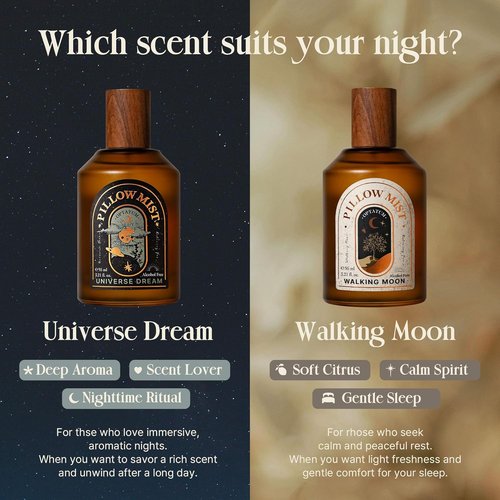 OPTATUM Pillow Mist - Aromatherapy Spray with Natural Essential Oils for Stress Relief | Ideal for Sheets & Bedding - Universe Dream