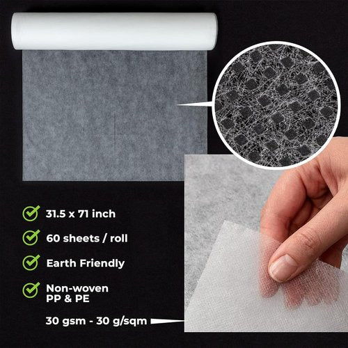 Disposable Massage Bed Cover | 60 Non-Woven Sheets - Ideal for Spa, Tattoo & Waxing - 31.5 x 71 Inches