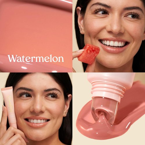 Kopari Lip Love Moisture Balm - Tinted Mineral Lip Sunscreen with SPF 30 & Ceramides | Watermelon, 0.35 oz