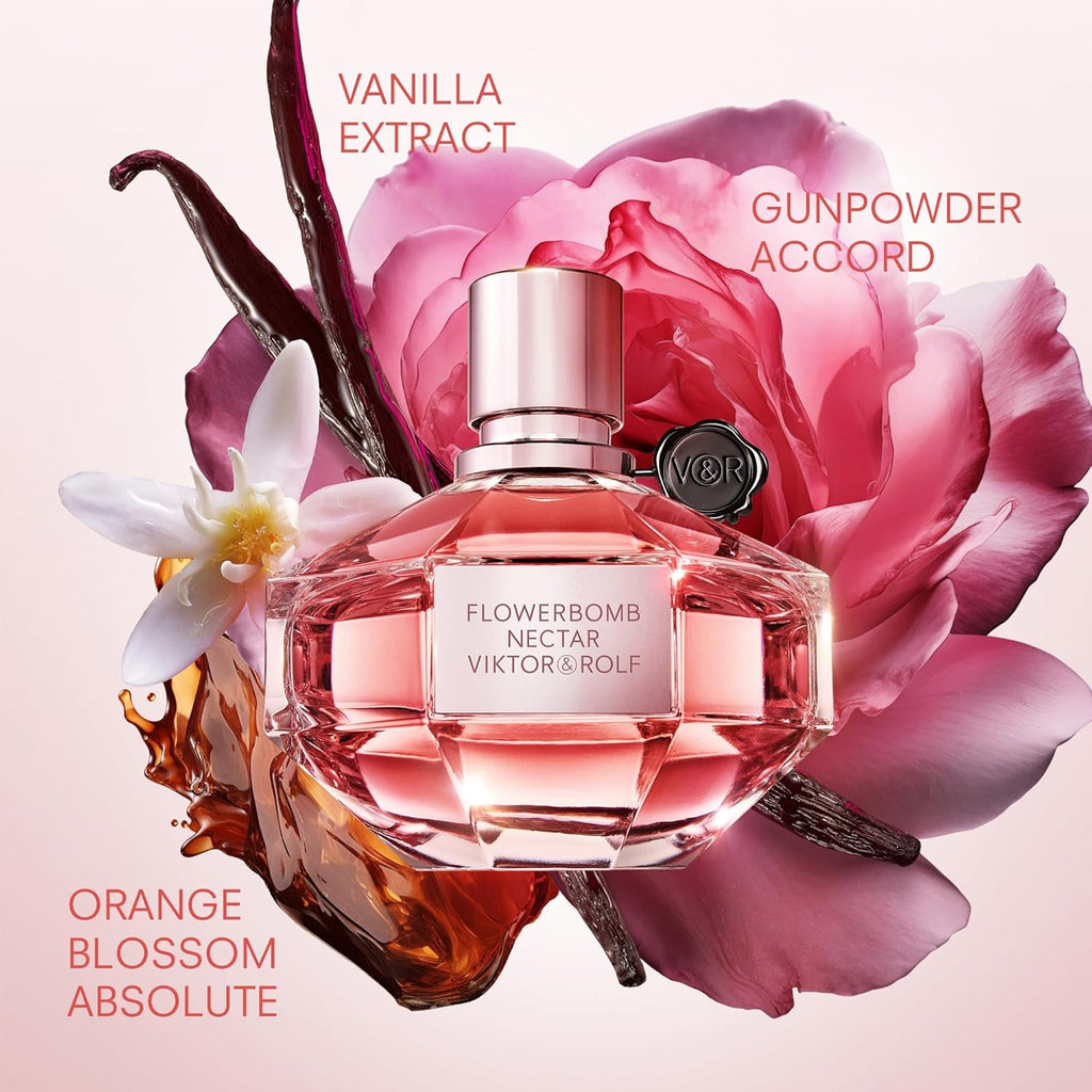 Viktor&Rolf Flowerbomb Nectar Eau de Parfum - Women's Floral & Spicy Perfume - Gunpowder & Vanilla Notes