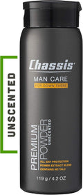 Chassis Unscented Body Powder for Men - Premium Odor-Absorbing Formula | Non-Talc, Aluminum-Free, Anti-Chafing