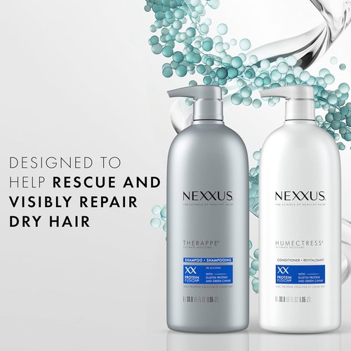 Nexxus Therappe & Humectress Shampoo and Conditioner Set - Silicone-Free Moisturizing Formula | 33.8 oz Each for Thicker, Stronger Hair