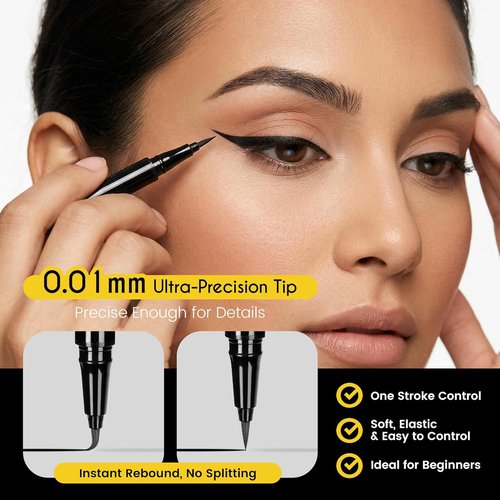 Regine Switzerland Liquid Eyeliner - Waterproof, Vegan Formula in Classic Black