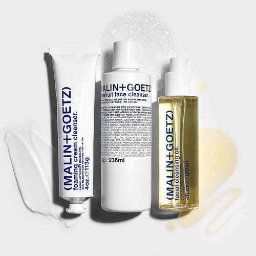 MALIN+GOETZ Foaming Cream Cleanser - Gentle Cream-to-Foam Face Wash with Jojoba Milk & Prebiotics | Vegan, pH-Balanced (4 Fl Oz)
