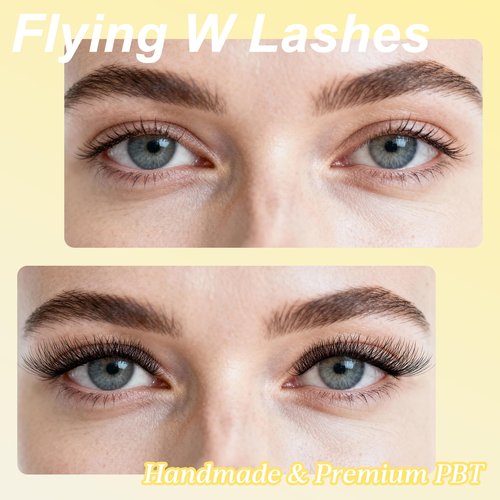 GLAMLASH W Eyelash Extensions 3D Volume Premade Fan Natural Soft Matte Lash Professional Salon Supplies (3D,0.07,C,9-14mm,Fox)