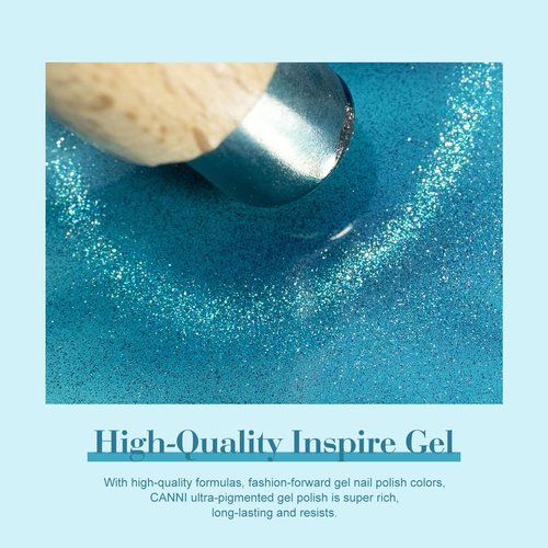 CANNI 8 Pcs 9 ML Cat Eye Gel Nail Polish Set, Red Pink Blue Green Yellow Glitter Rainbow Holographic Cat Eye Gel Polish Kit with Magnet Shimmer Colors Nail Art Manicure Salon DIY Gifts