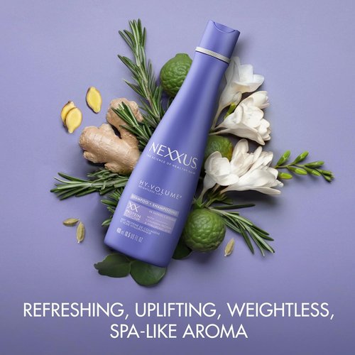 Nexxus Hy-Volume Shampoo - Weightless Lift for Flat Hair | Collagen & Hyaluronic Acid, 13.5 Fl Oz